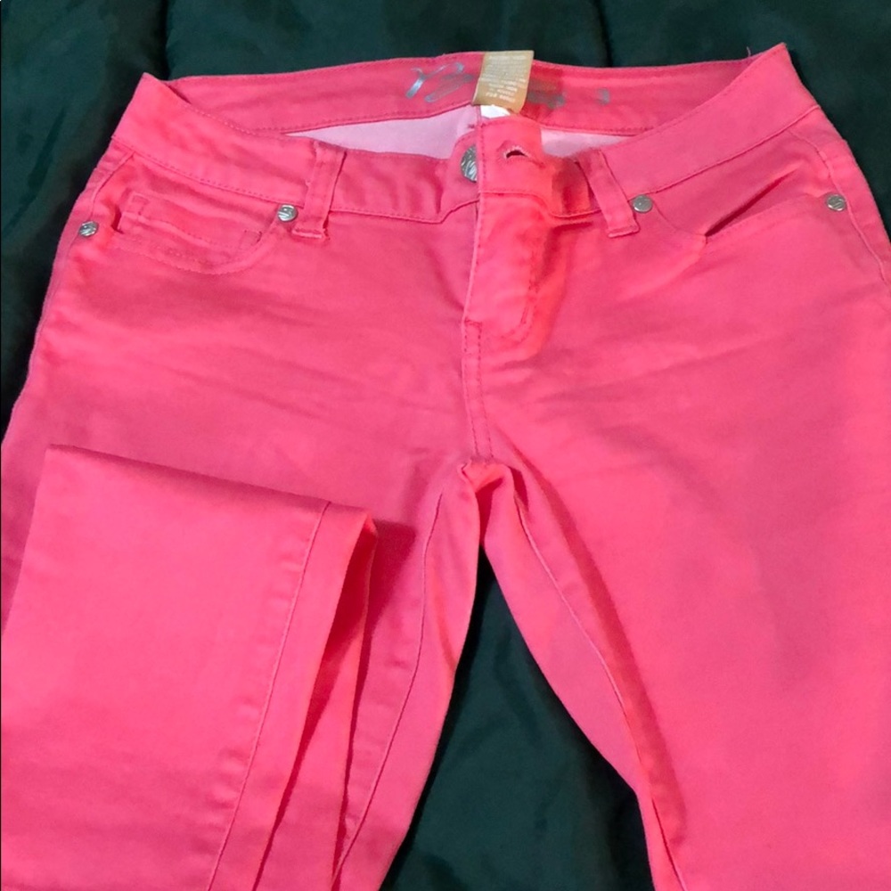 Pink pants.